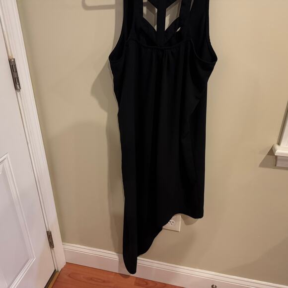Mossimo Strappy Back Asymmetrical Black Shift Tank Dress Size Medium - Picture 7 of 8